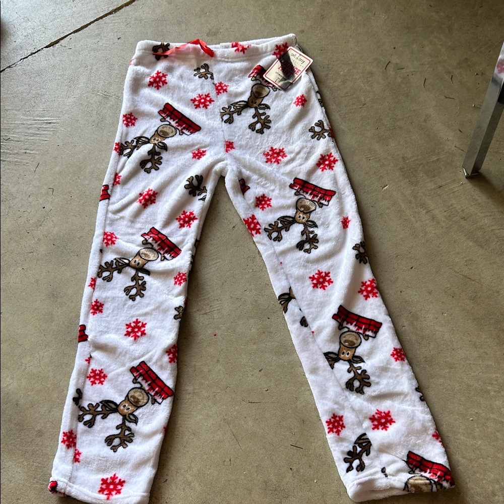 Cozy Kids Pajama Pants with Reindeer Print